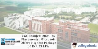 CGC Jhanjeri 2024-25 Placements; Microsoft Offers Highest Package of INR 53 LPA